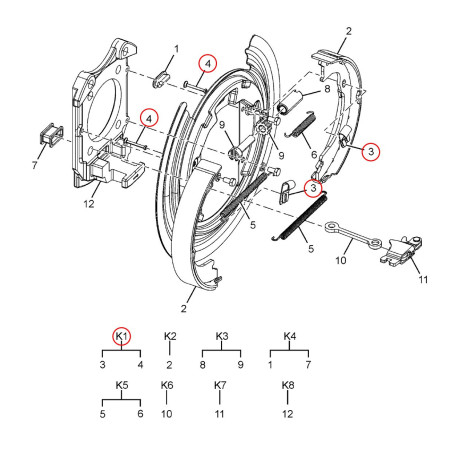 KIT SHOE HOLD DOWN (PER BRAKE ASSY)