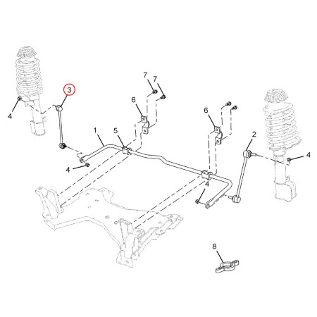 SPOJOVACIA TYČ RIADENIA ĽAVÝ