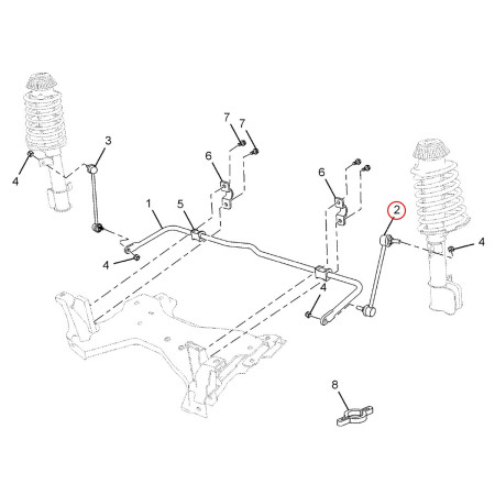 STABILIZER LINK ASSY RH