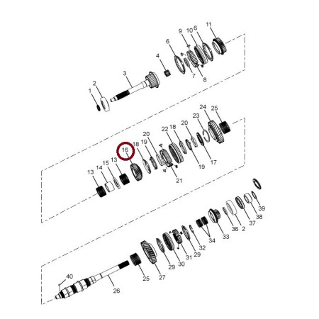 OZUBENÉ KOLESO  2° 2,22 Prevod