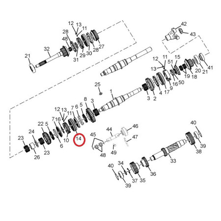 REV.GEAR/SHIFTER SLEEVE 1RD/2TH SPEED