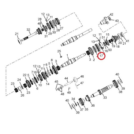 SCHALTERHÜLSE - REV/ODD gang