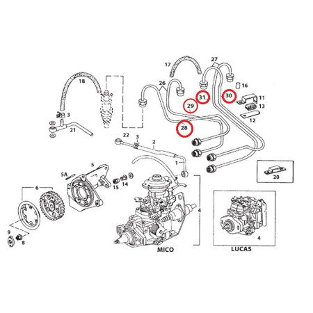 FUEL PRESSURE LINE - Cyl. 1-4