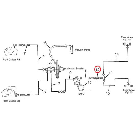 BRZDOVÁ HADICA ZADNÁ 1X