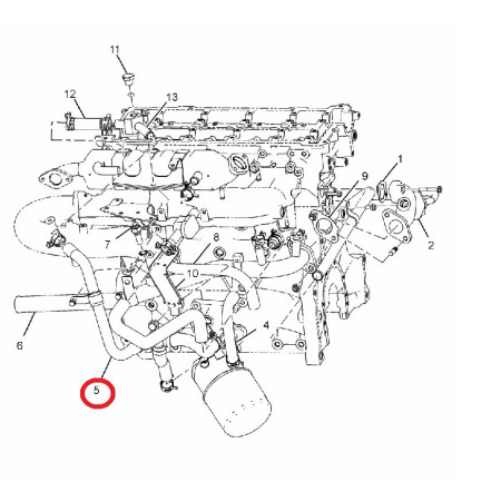 HOSE-UPPER COOLING PIPE TO EGR COOLER