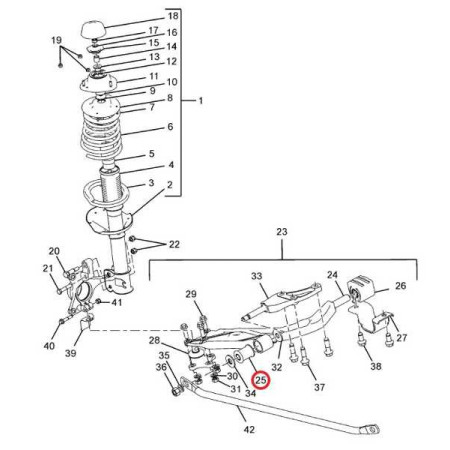 SILENTBLOK DOLNÉHO RAMENA - PREDNÝ