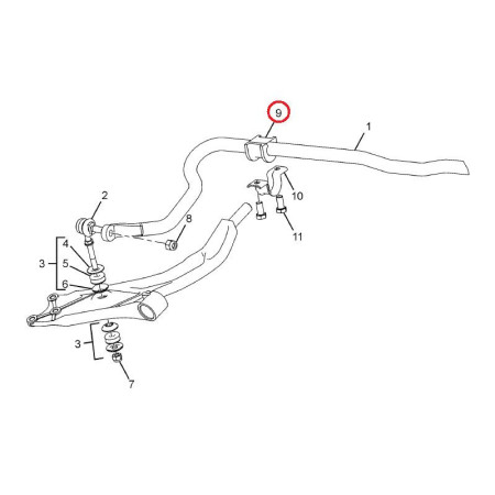 SILENTBLOK STABILIZÁTOR PREDNÝ - KOCKA