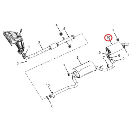 TLMIČ VÝFUKU KONCOVÝ