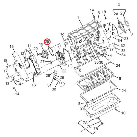 TESNENIE VODNÉ ČERPADLO #279720105301