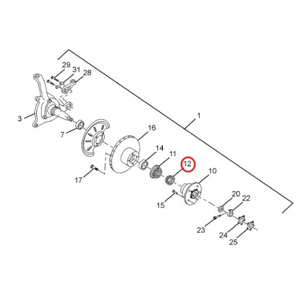 LOŽISKO PREDNÉ VONKAJŠIE 4X2