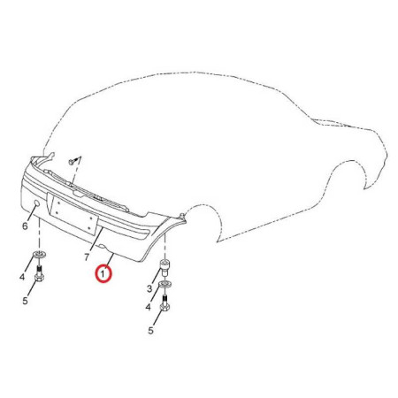 NÁRAZNÍK ZADNÝ PRE LAK