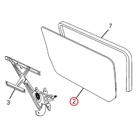 Ľ BOČNÉ SKLO ZADNÉ - DC